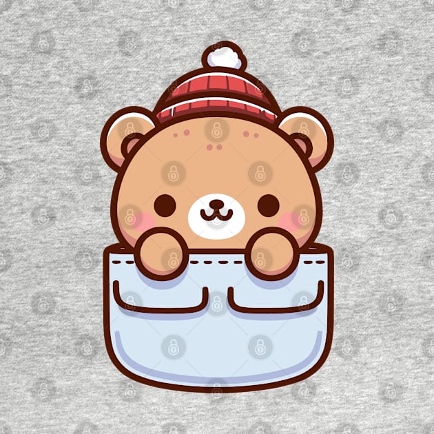 Cute Kawaii Bear In A Pocket by hippohost